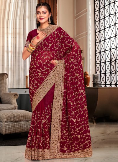 Buy Purple Satin Lehenga Style Sarees Wedding Dresses Online for Women in  USA