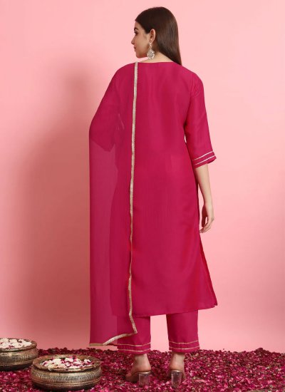 Mesmeric Silk Blend Readymade Salwar Suit