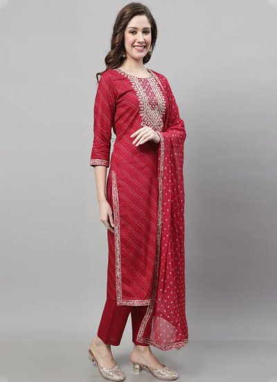 
                            Mesmerizing Pink Cotton Trendy Salwar Kameez
