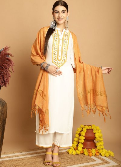 Mod Embroidered Ceremonial Trendy Salwar Suit