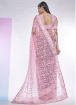 Modest Net Embroidered Classic Saree