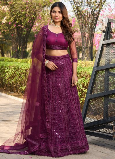 modest wine a line lehenga choli 256920