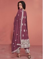 Modish Embroidered Pink Designer Salwar Suit 