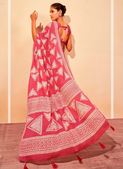 Modish Foil Print Trendy Saree