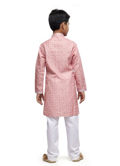 
                            Monumental Cotton Pink Digital Print Work Kurta Pyjama