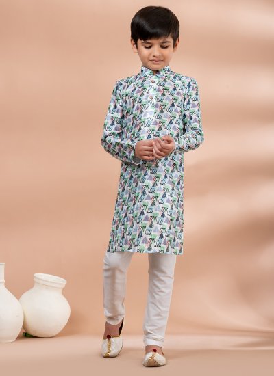 Monumental Fancy Fabric Multi Colour Digital Print Kurta Pyjama