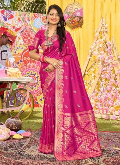 Monumental Pink Party Classic Saree