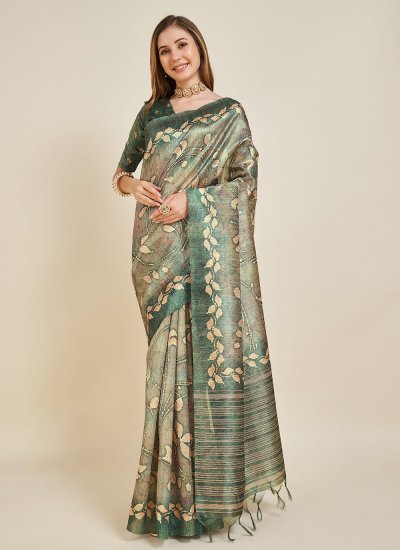 Multi Colour Fancy Silk Casual Saree