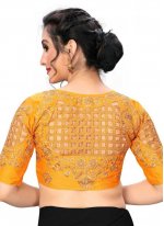 Mustard Silk Embroidered Blouse