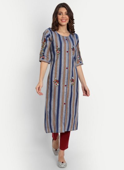 Outstanding Embroidered Casual Kurti