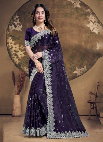 Peppy Embroidered Silk Trendy Saree