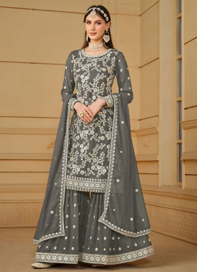 Picturesque Sequins Faux Georgette Trendy Salwar Suit