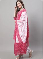 Pink Printed Casual Trendy Salwar Kameez