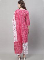 Pink Printed Casual Trendy Salwar Kameez