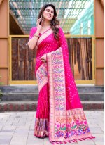 Pink Weaving Ceremonial Classic Saree