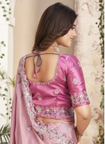 Pink Wedding Contemporary Style Saree