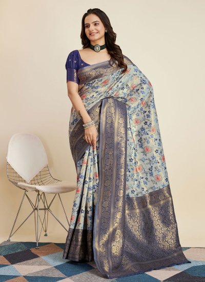 Pretty Kanjivaram Silk Trendy Saree