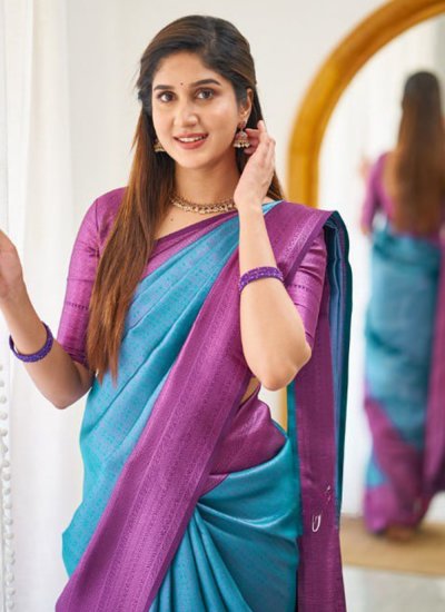 Princely Woven Banarasi Silk Trendy Saree