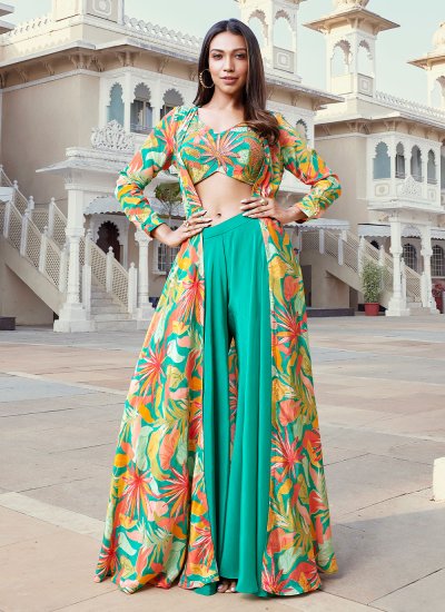 Pristine Georgette Printed Multi Colour Trendy Salwar Kameez