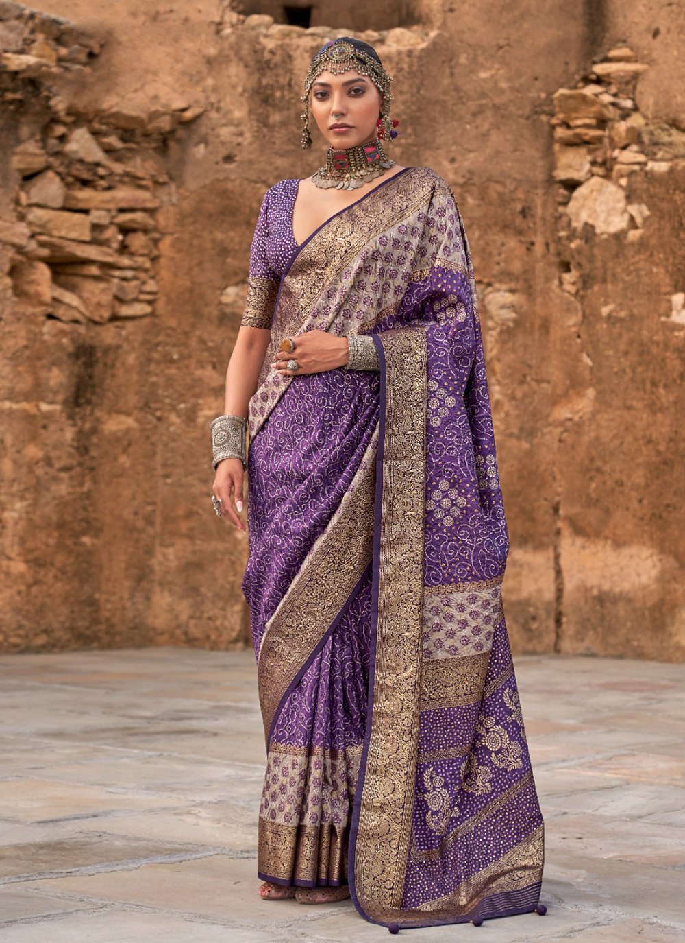 Sarice Color Purple Color Classic Saree