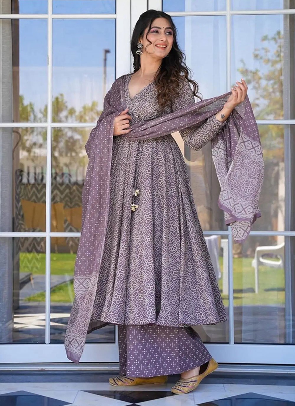 Purple Color Readymade Salwar Kameez
