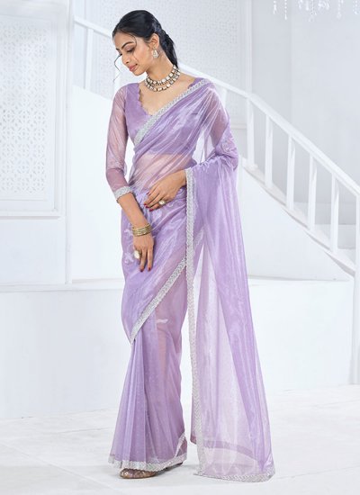 Purple Color Saree