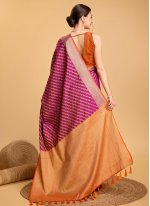 Purple Weaving Patola Silk  Saree