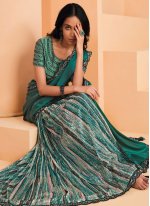 Rama Crepe Silk Trendy Saree