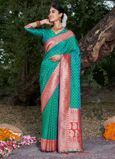 Rama Woven Designer Traditional Saree