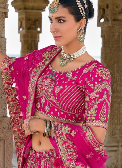Rani Silk Wedding Lehenga Choli