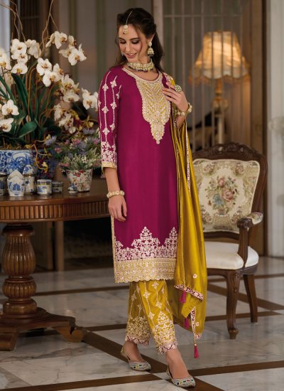 Rani Zari Silk Pant Style Suit