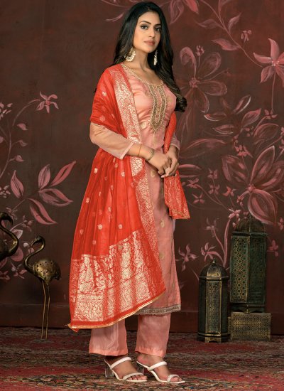 Ravishing Organza Woven Designer Salwar Kameez