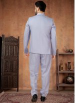 Rayon Buttons Lavender Jodhpuri Suit