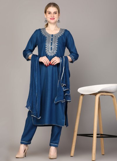 Rayon Morpeach  Embroidered Designer Salwar Suit