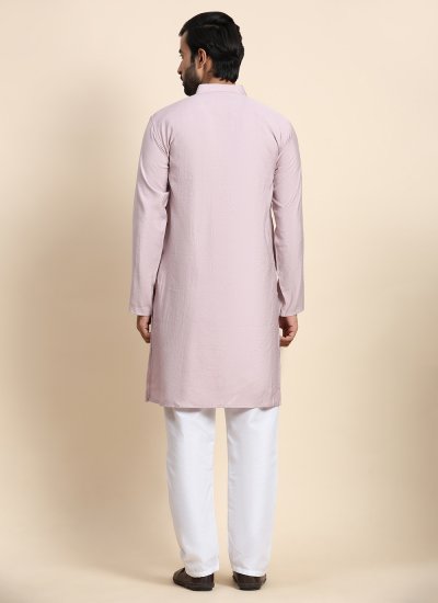 
                            Rayon Plain Mauve  Kurta Pyjama
