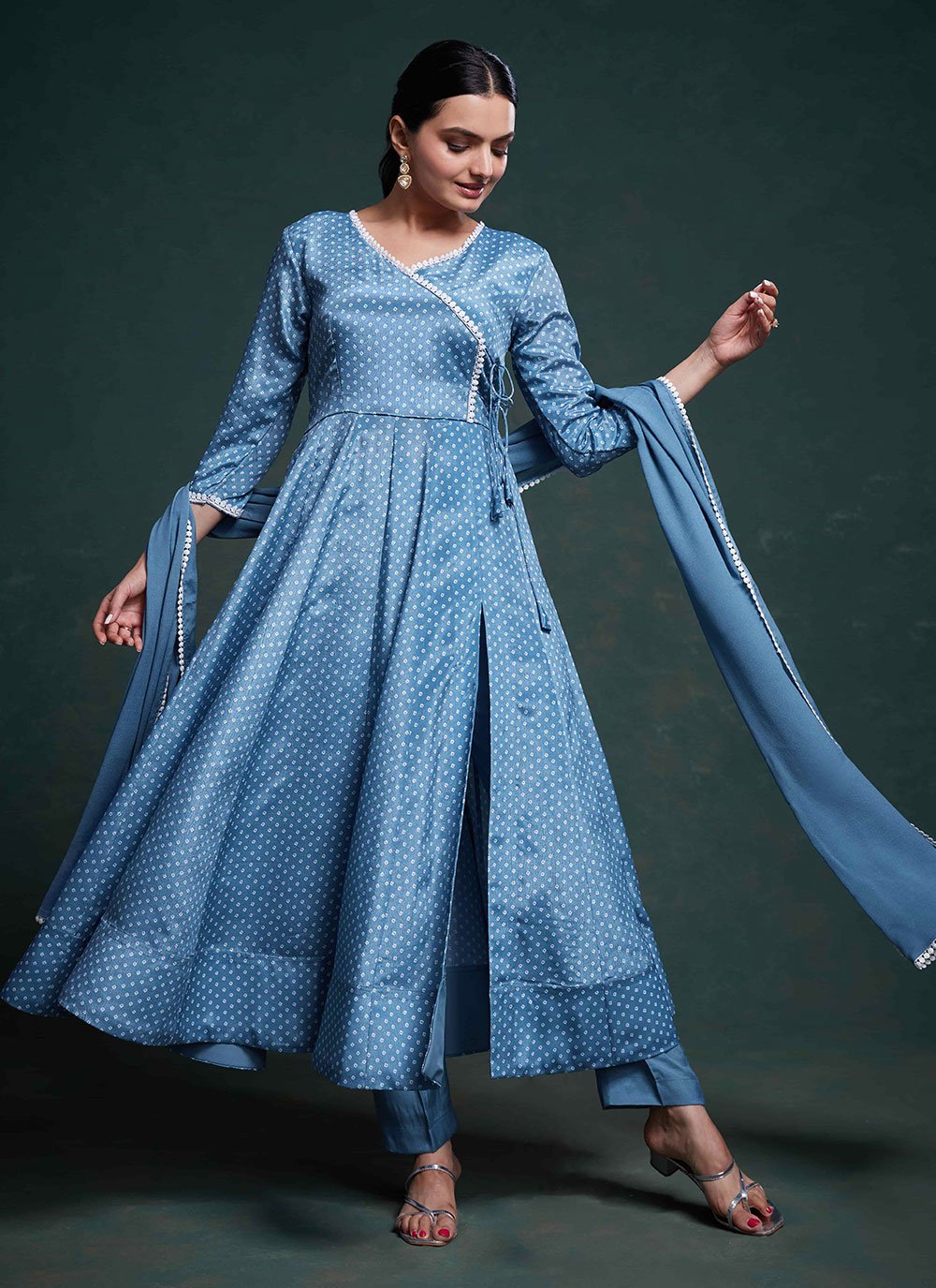 Regal Blue Party Salwar Kameez