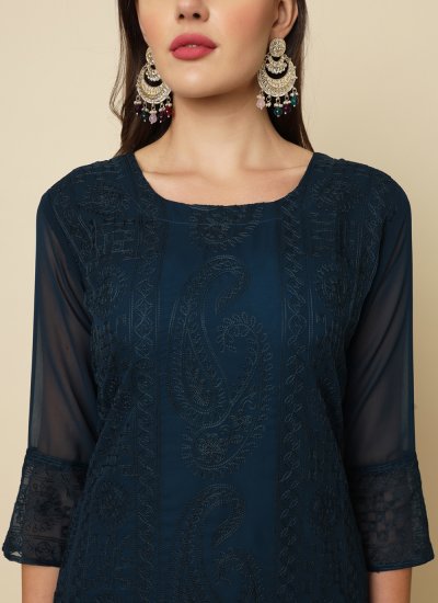 Remarkable Embroidered Georgette Casual Kurti
