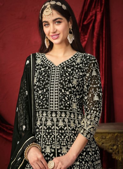 Remarkable Faux Georgette Embroidered Trendy Salwar Kameez
