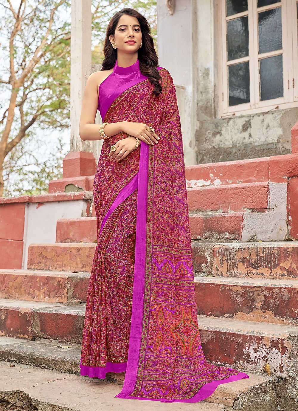 Royal Purple Dual Tone Banarasi Soft Silk Saree – Zari Banaras