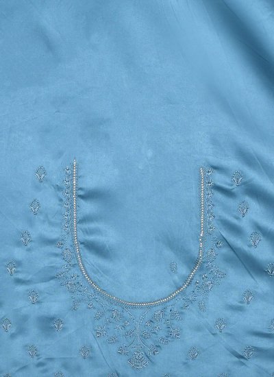 Satin Silk Contemporary Saree in Blue