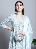 Sequins Cotton Trendy Salwar Kameez in Multi Colour