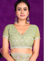 Shimmer Contemporary Saree in Green