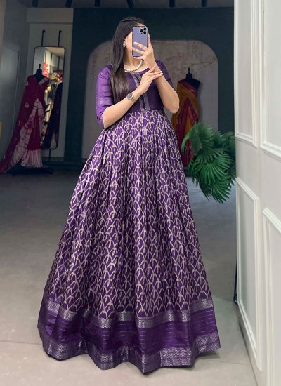 Silk Purple Gown 