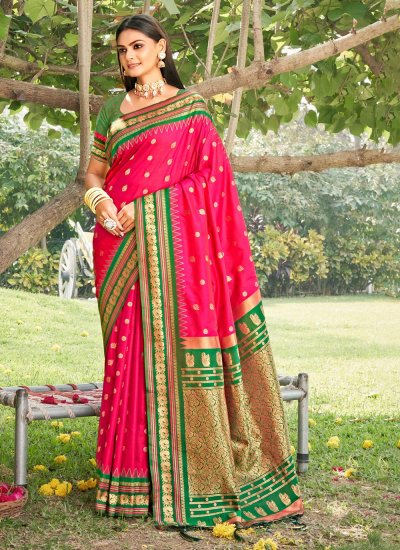 Mint Green Saree with Peach Blouse – Label Nitika