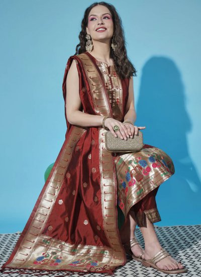 Simplistic Cotton Silk Festival Designer Salwar Suit