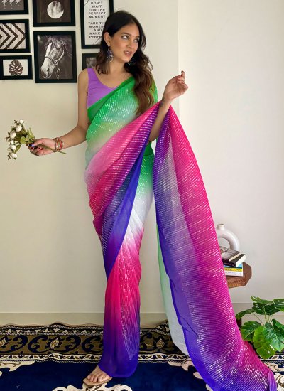 Simplistic Printed Multi Colour Trendy Saree