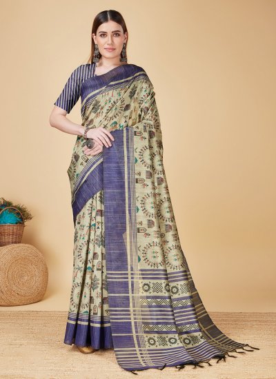 Simplistic Silk Printed Casual Saree