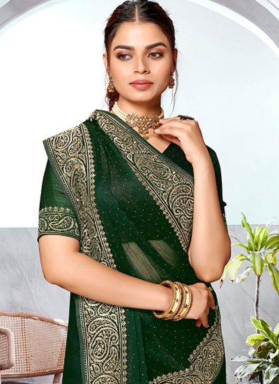 Specialised Green Festival Saree