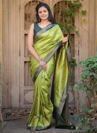Spectacular Silk Ceremonial Contemporary Saree