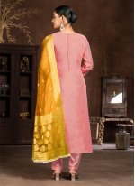 Spellbinding Handwork Pink Trendy Salwar Suit 